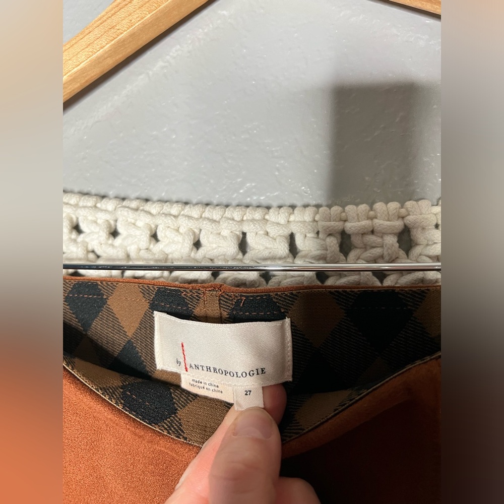 Anthropologie Brown Faux Suede Leggings - Picture 8 of 11